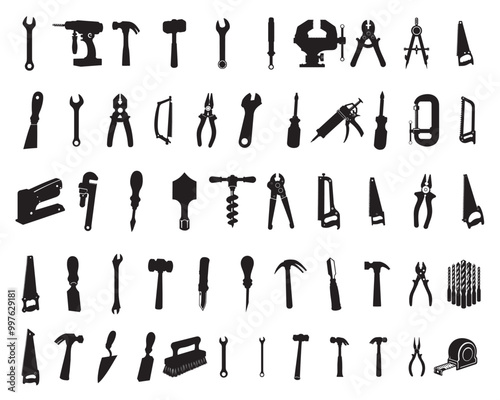 Collection of  Tools Vector Illustration - Mechanic Tools  Clipart Design Sublimation