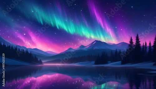 Mesmerizing Aurora Borealis Painting the Night Sky with Vibrant Colors