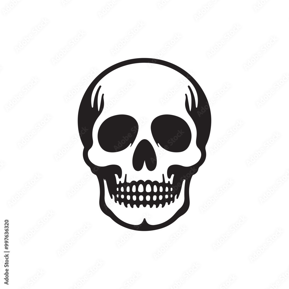 Danger and Poison Skull Icon - Clean Vector Illustration. Danger and Poison Skull Icon - Clean Vector Illustration.