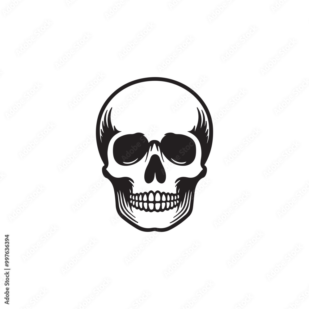 Danger and Poison Skull Icon - Clean Vector Illustration. Danger and Poison Skull Icon - Clean Vector Illustration.