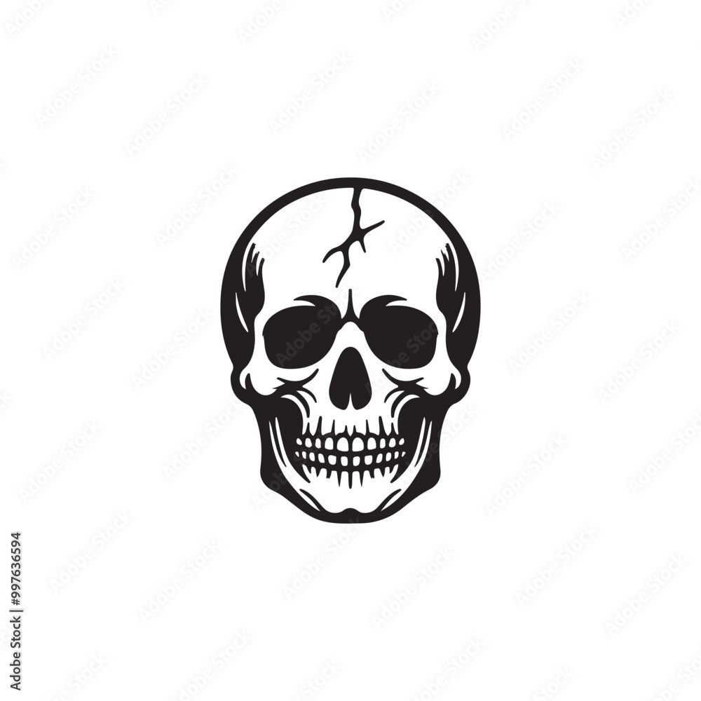 Vector Skull Icon Representing Danger and Toxicity. Vector Skull Icon Representing Danger and Toxicity.