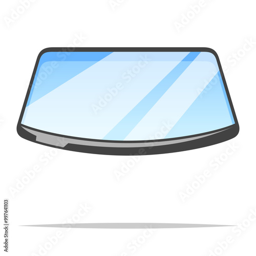 Car windshield vector isolated illustration