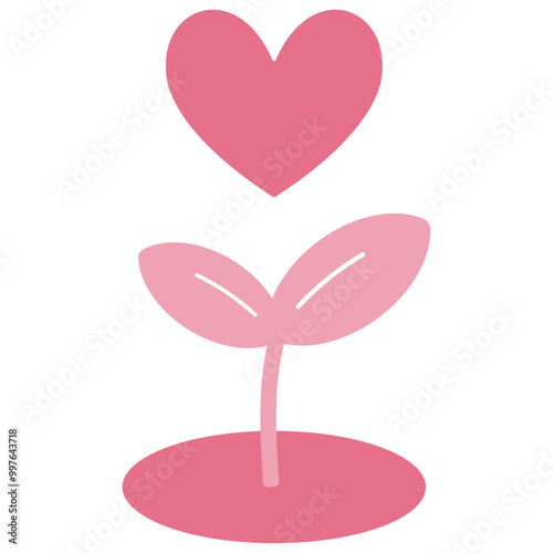 愛の芽生えのイメージイラスト