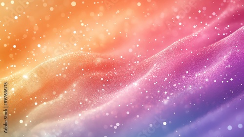 Abstract background with colorful gradients and sparkling lights.