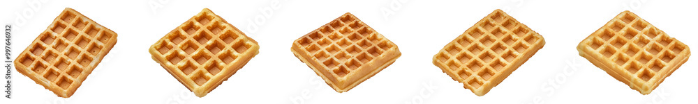 High-Quality PNG Belgian waffle Isolated on White Background – High Resolution High-Quality PNG Belgian waffle Isolated on White Background – High Resolution