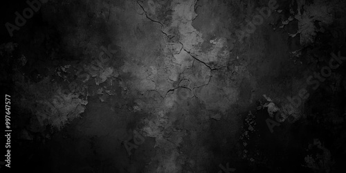 Textured Background Included Free Copy Space For Product Or Advertise Wording Design, Old Beech Wood Bleached and Stained Charcoal Black Grunge Texture Sample.