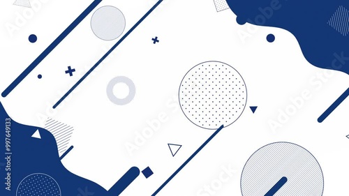 This is a futuristic and stylish shape animation in blue and white. It supports loop playback.