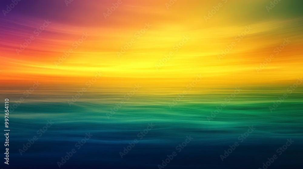 Vibrant sunset over a calm sea with colorful sky reflections Vibrant sunset over a calm sea with colorful sky reflections