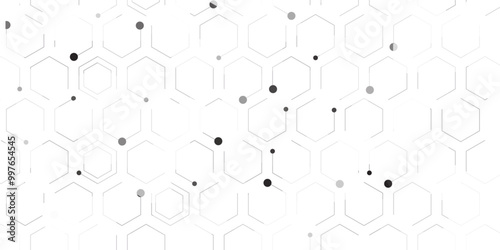 Hexagon Beehive honeycomb pattern wall black and white, Hexagon isolated clipping path horizontal for design honeycomb texture for pattern .