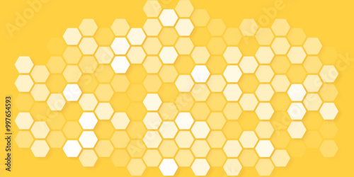 Hexagon Beehive honeycomb pattern wall black and white, Hexagon isolated clipping path horizontal for design honeycomb texture for pattern .