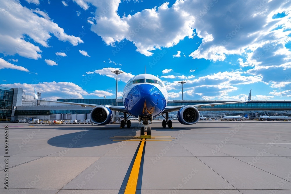 Airline using biofuel, showing planes at an airport powered by sustainable fuels to achieve net zero emissions in aviation Airline using biofuel, showing planes at an airport powered by sustainable fuels to achieve net zero emissions in aviation