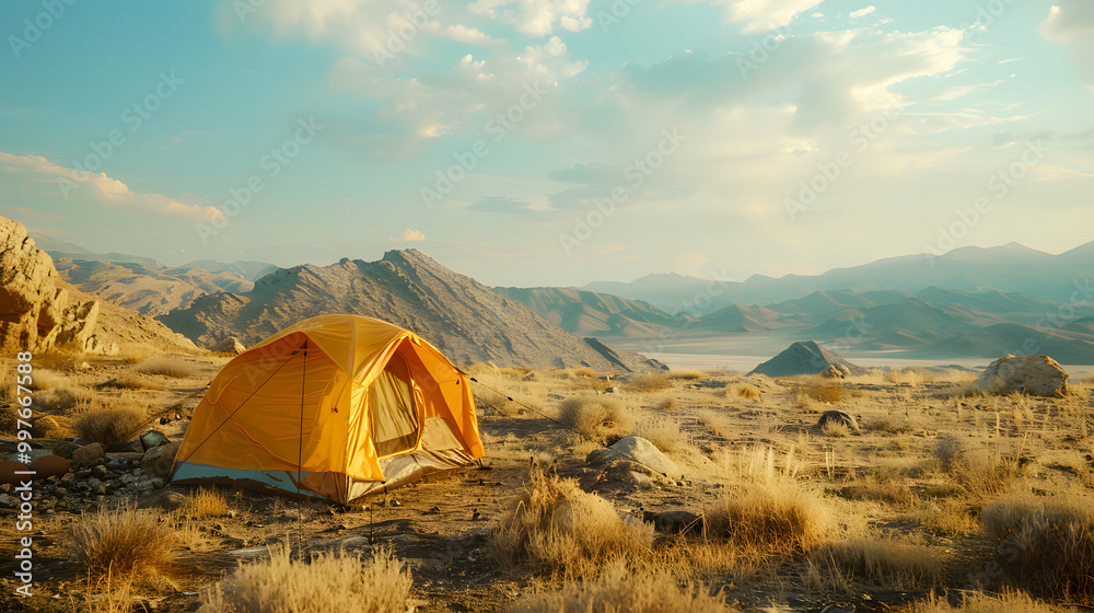 Camping in the desert in the middle of nowhere Camping in the desert in the middle of nowhere