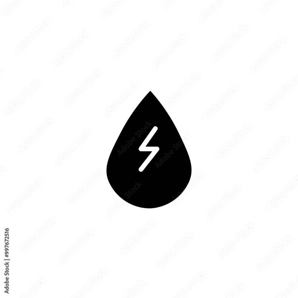 hydraulic energy glyph icon hydraulic energy glyph icon