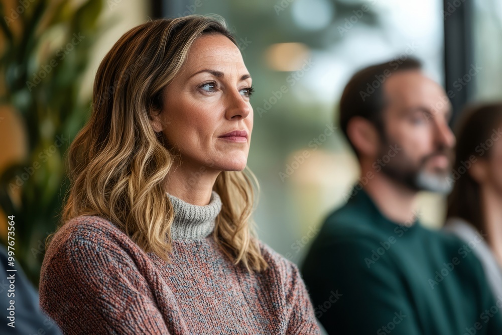 Obraz premium A workshop featuring guest speakers sharing successful conflict resolution stories and their impact on team dynamics, Generative AI 
