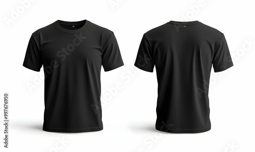 blank shirts template on white background with clipping path.