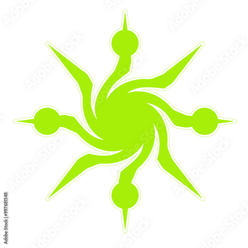 y2k acid mandala geometric shapes