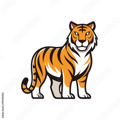 Adotiger logo design icon template in white backgroundbe Illustrator Artwork photo