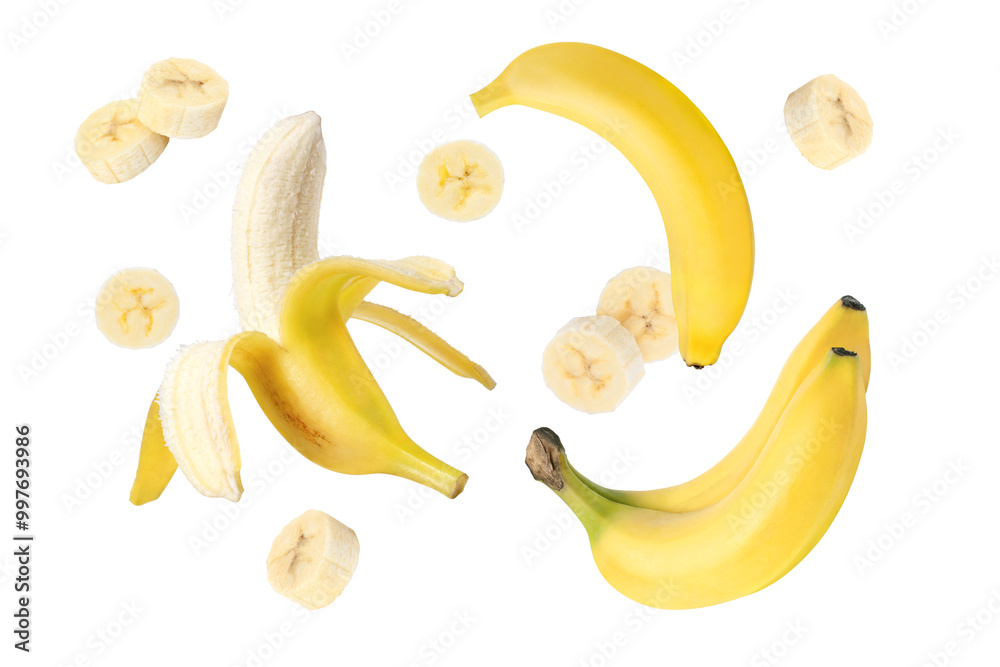 Banana isolated on white background. Banana isolated on white background.