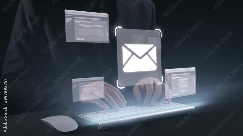Business person checking email inbox, organizing and prioritizing messages for better productivity. Learn smart email techniques for effective communication. UUID