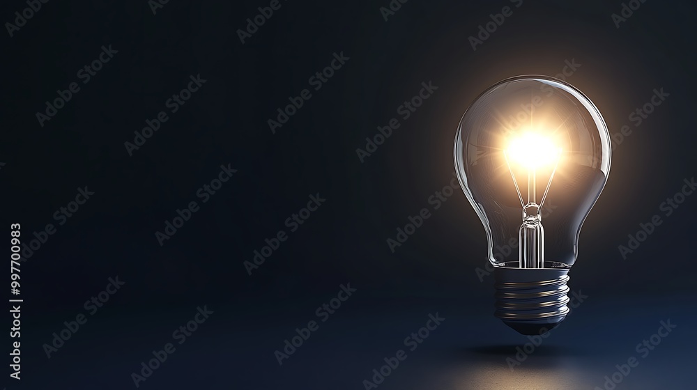 A light bulb illuminating a dark space, symbolizing innovation and creativity, photorealistic A light bulb illuminating a dark space, symbolizing innovation and creativity, photorealistic