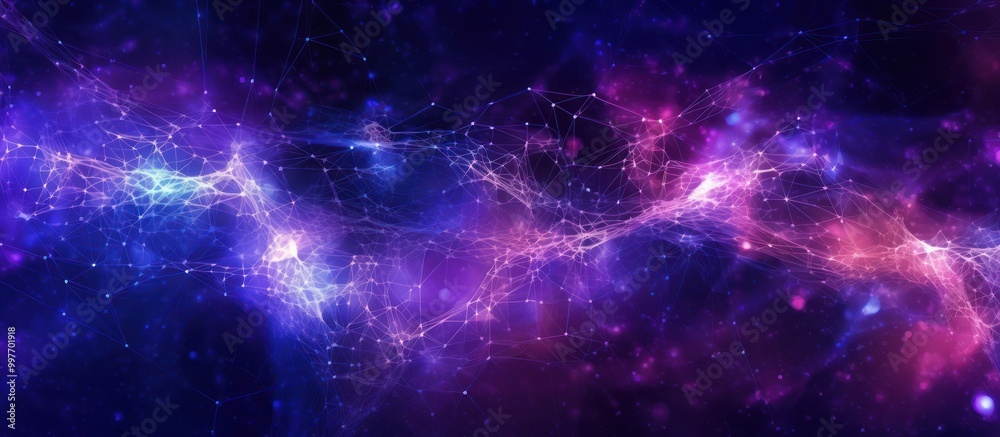 Abstract Network of Glowing Lines and Points Abstract Network of Glowing Lines and Points