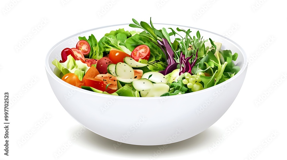 A healthy salad bowl with a variety of fresh, colorful ingredients, photorealistic A healthy salad bowl with a variety of fresh, colorful ingredients, photorealistic