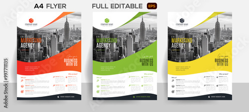 business flyer template bundle design (full editable) leaflet bundle, new stylish flyer design, leaflet design, corporate flyer