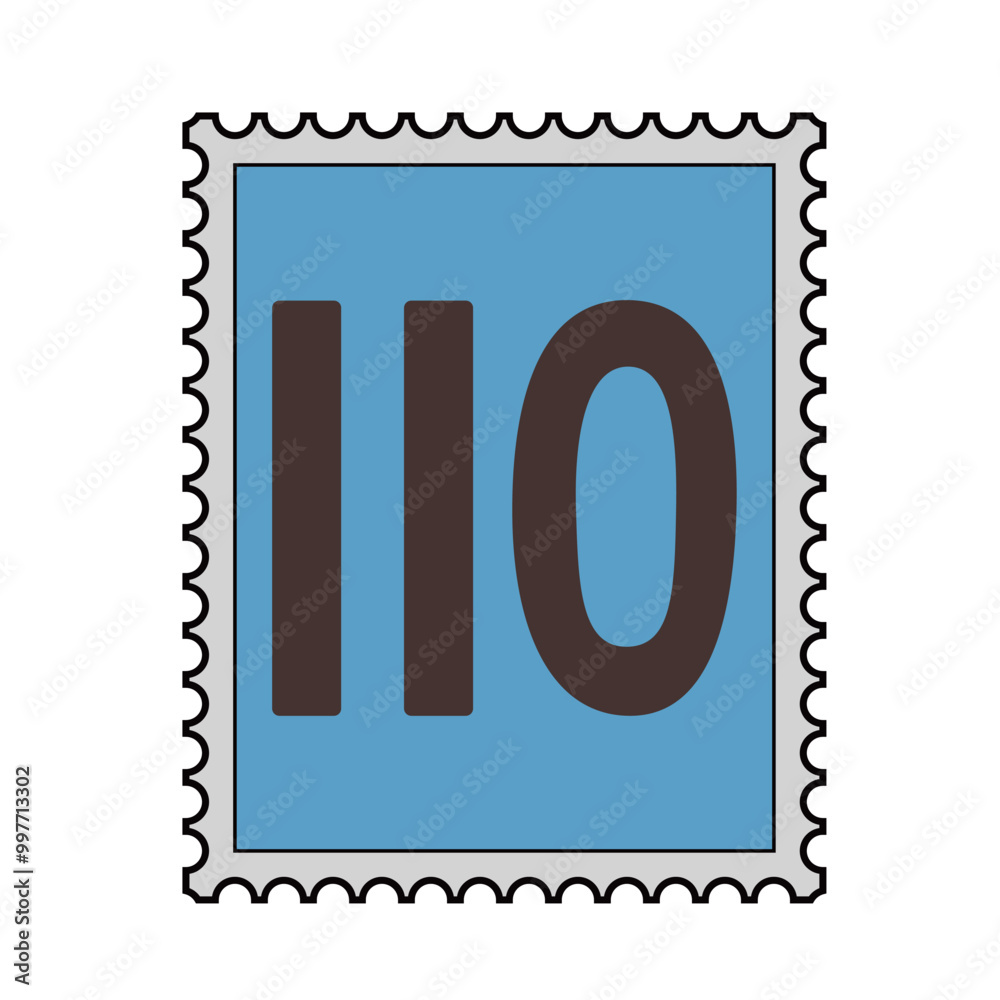 Obraz premium 110円の日本の切手のイラスト