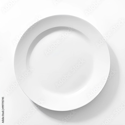 white plate isolated on white