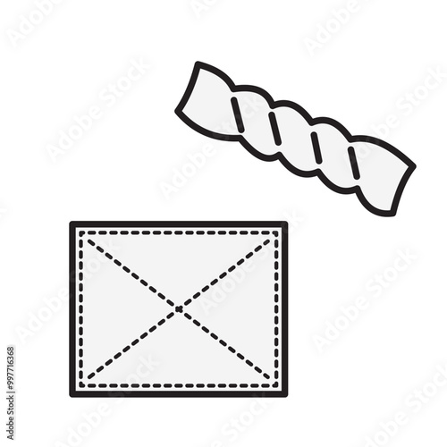 絞った雑巾と広げた雑巾のイラスト