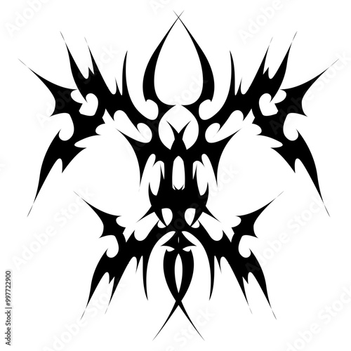 neotribal abstract wings shape