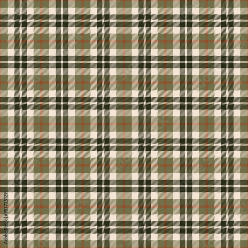 Earthy Autumn Plaid Check Seamless Pattern - Cute plaid check repeating pattern design