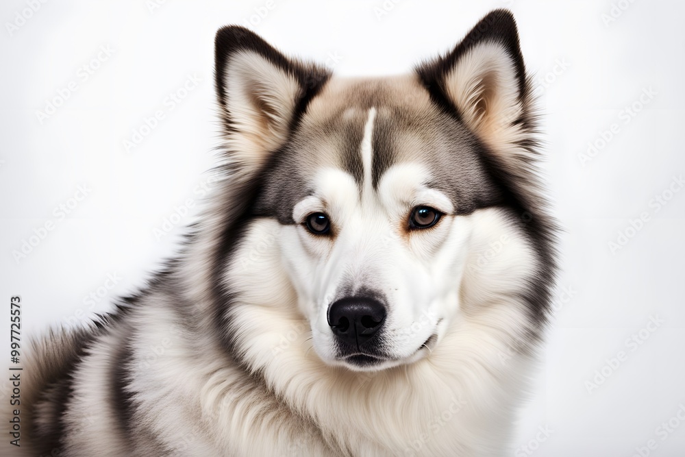Canadian eskimo dog on white background, Ai Generated Canadian eskimo dog on white background, Ai Generated