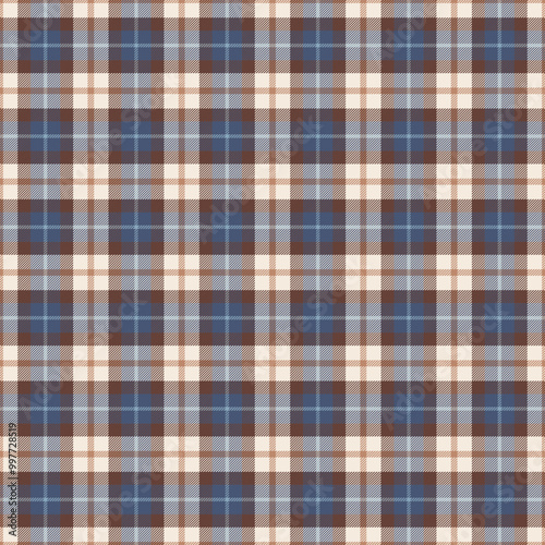 Autumn Plaid Check Seamless Pattern - Cute plaid check repeating pattern design