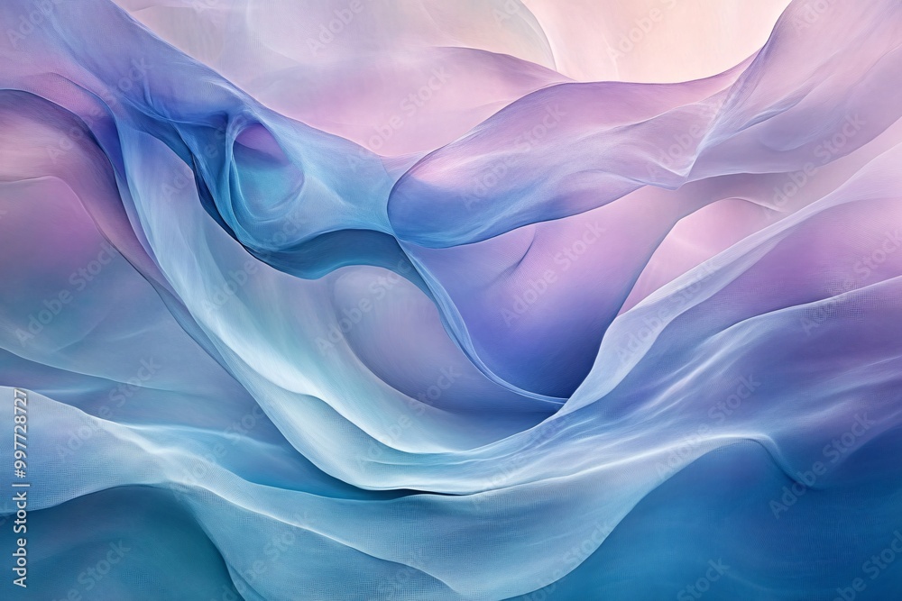 Fototapeta premium Soft Pastel Abstract Flowing Forms in Motion