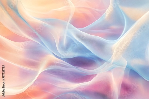 Soft Abstract Flowing Lines in Pastel Colors