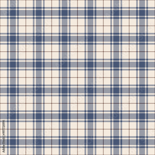 Autumn Plaid Check Seamless Pattern - Cute plaid check repeating pattern design