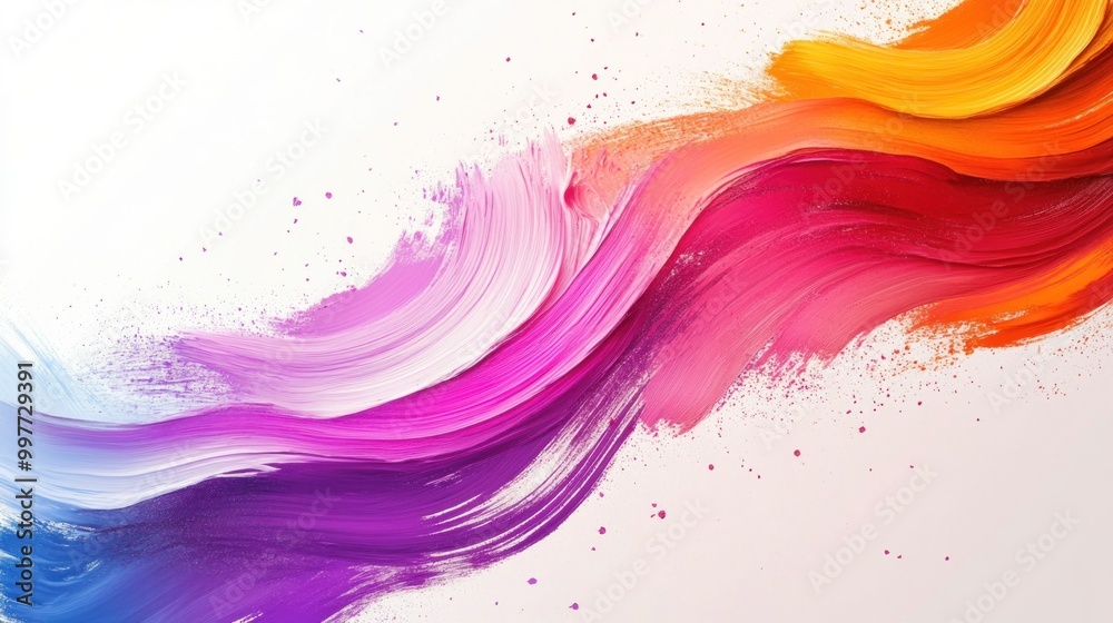A colorful painting with a rainbow and a splash of color A colorful painting with a rainbow and a splash of color
