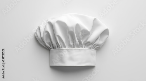 Fototapeta Naklejka Na Ścianę i Meble -  white toque chef hat on white background 