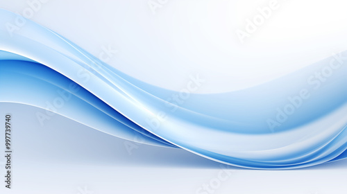 Abstract background composed of soft blue and white wavy lines, flowing lines