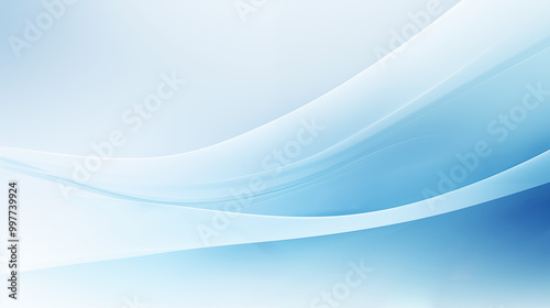 Abstract background composed of soft blue and white wavy lines, flowing lines