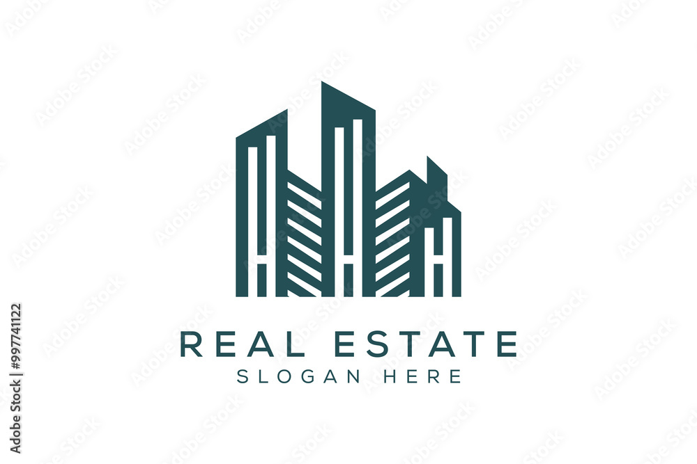 real estate logo concept. modern real estate building vector design template. real estate logo concept. modern real estate building vector design template.