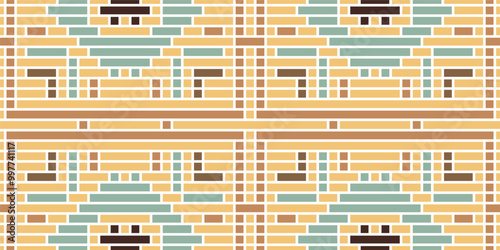 Retro Geometric Patternsfolk Embroidery, Aztec Geometric Ornament Print. Design for Carpet, Wallpaper, Clothing, Wrapping, Fabric