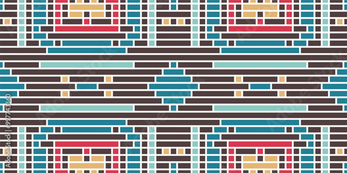 Kuwait Ikat Pattern Dressfolk Embroidery, Aztec Geometric Ornament Print. Design for Carpet, Wallpaper, Clothing, Wrapping, Fabric