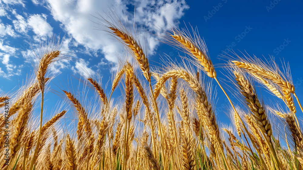 Golden Stalks of Wheat Swaying in the Breeze Golden Stalks of Wheat Swaying in the Breeze