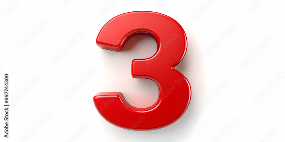 Vibrant red number 3 on white background, numbers,red, vibrant, digital, concept, design,graphic, isolated, shape Vibrant red number 3 on white background, numbers,red, vibrant, digital, concept, design,graphic, isolated, shape