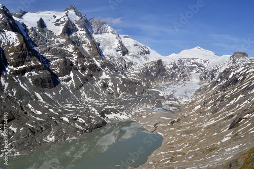 Austria, Grossglockner, Pasterze Glacier, Margaritze reservoir photo