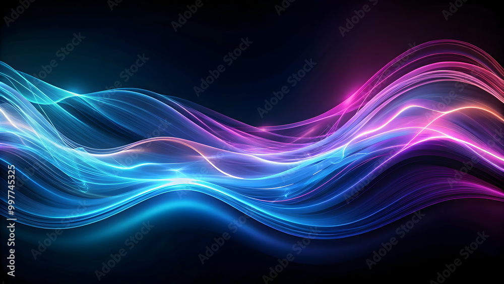 Dynamic waves of blue and purple energy on a dark canvas , vibrant, flowing, motion, vitality, energetic, abstract, beauty Dynamic waves of blue and purple energy on a dark canvas , vibrant, flowing, motion, vitality, energetic, abstract, beauty