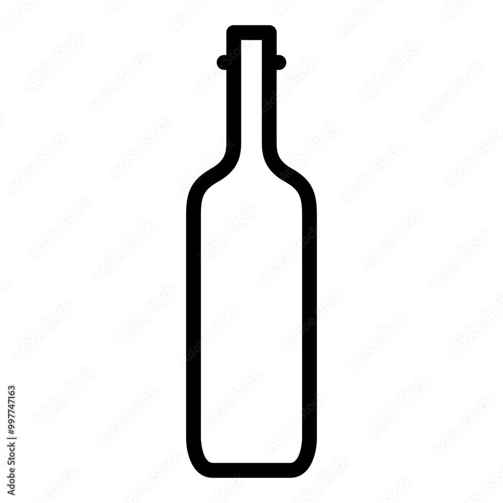 Bottle icon outline style. Simple packaging vector symbol illustration. Bottle icon outline style. Simple packaging vector symbol illustration.