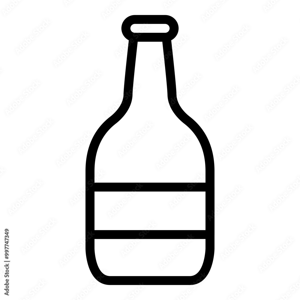Bottle icon outline style. Simple packaging vector symbol illustration. Bottle icon outline style. Simple packaging vector symbol illustration.